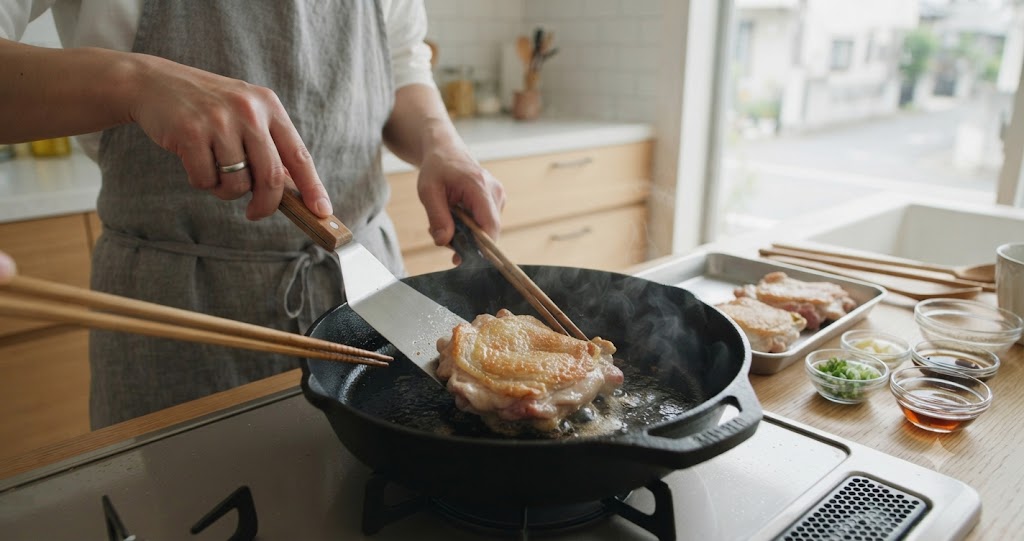 鶏皮のパリパリな焼き方を表すイメージ画像