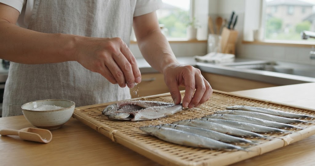 カマスの干物の作り方を表すイメージ画像