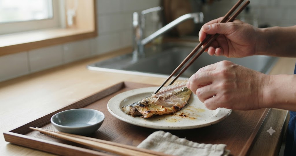 魚の骨の取り方を表すイメージ画像