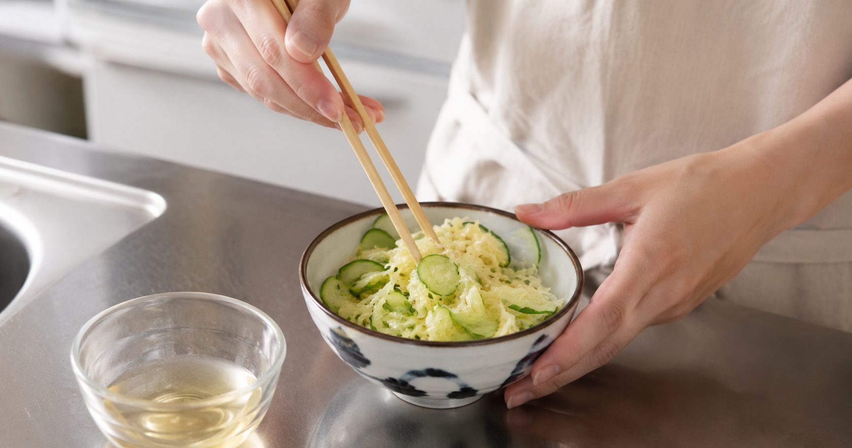 そうめん瓜の酢の物レシピのイメージ