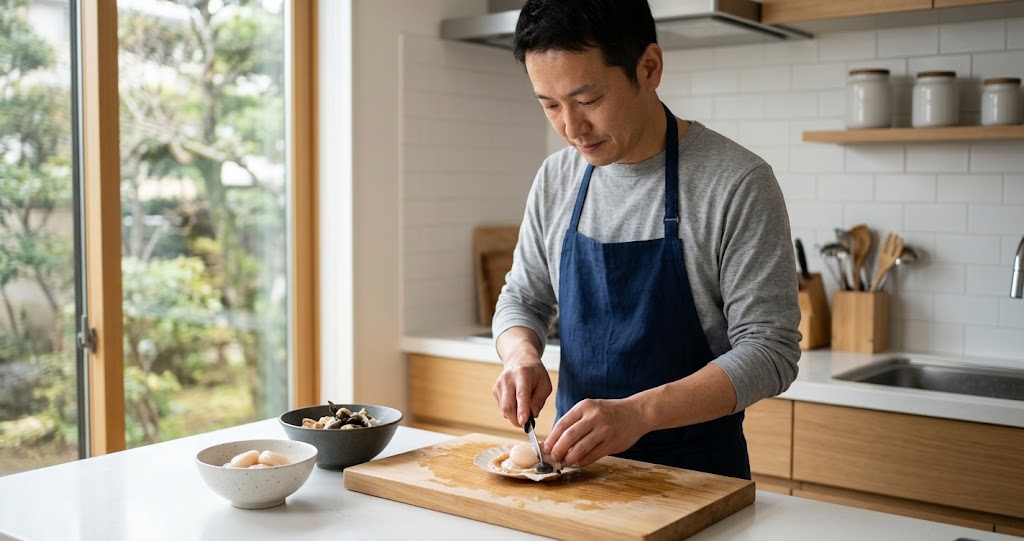 シッタカ貝の食べ方を表すイメージ画像